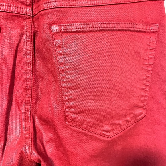 Zara Trafaluc Red Coated Denim Jeans with Zipper - 6 - Picture 11 of 11